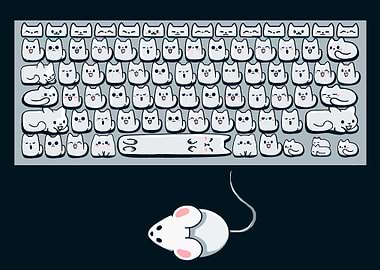 Cat Keyboard & Mouse