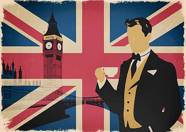 London Gentleman with Tea