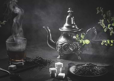 Moroccan Mint Tea Still Life