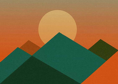 Sunset Mountain Landscape