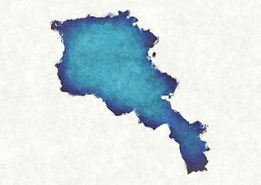 Armenia watercolor map