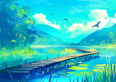 Serene Lake Landscape