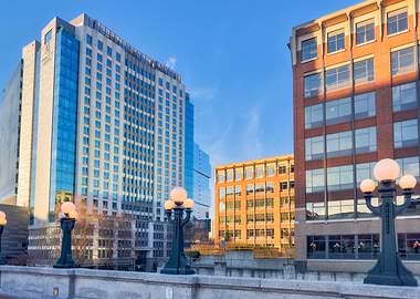 Cityscape with Modern Buildings