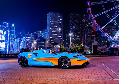 Gulf-liveried Sports Car in City