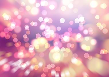 Abstract Pink and Yellow Bokeh