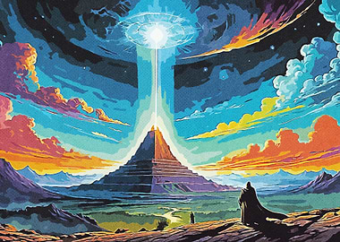 Mystical Pyramid Landscape