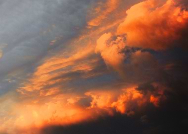 Fiery Sunset Clouds