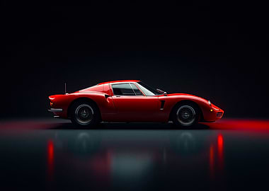 Red Classic Sports Car