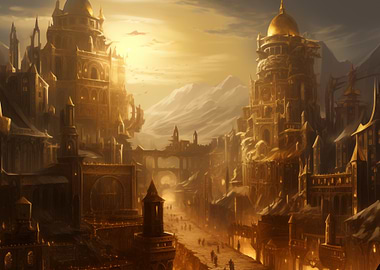 Golden Cityscape