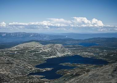 Mountain Lake Landscape in Norway