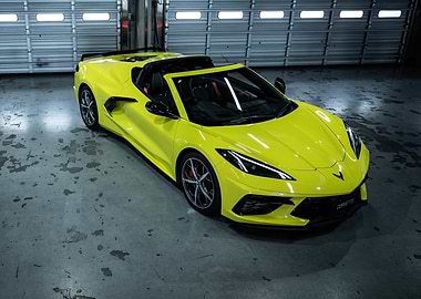 Yellow Corvette Convertible