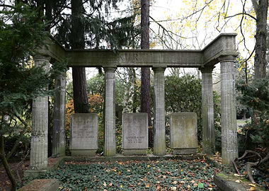 Gravestone with Pillars