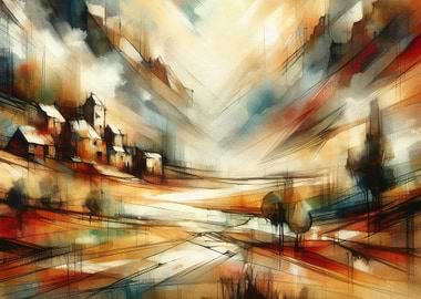 Abstract Village Landscape