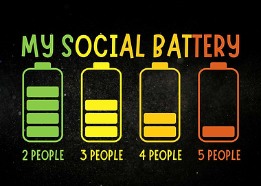 Hate People Social Battery Level Introvert