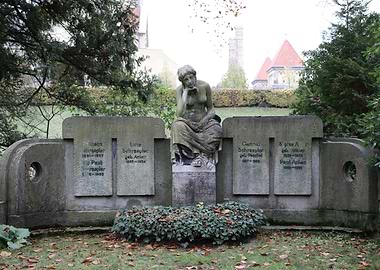 Gravestone with Sculpture