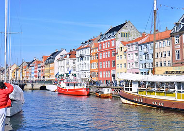 Colorful Canal in Copenhagen