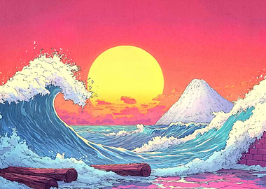 Sunset Wave Japanese