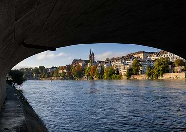 Basel Skyline From Under Bridge