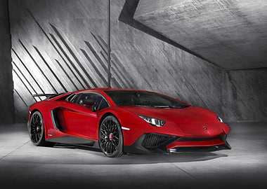Red Lamborghini Aventador