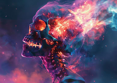 Flaming Skull