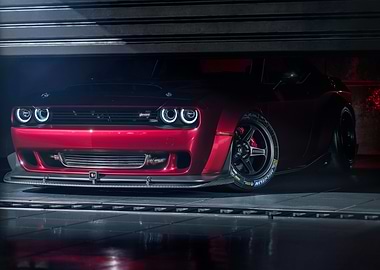 Red Dodge Challenger