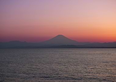 Sunset over Sagami Bay