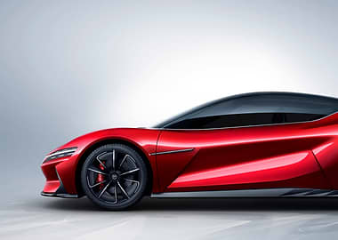 Red Sports Car Side View