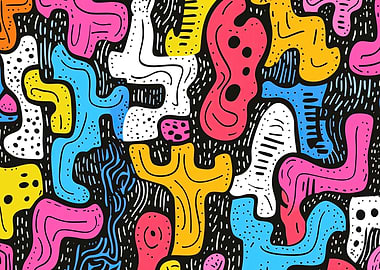 Abstract Doodle Desert