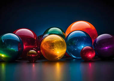 Colorful Glass Spheres