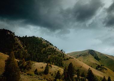 Stormy Mountain Landscape