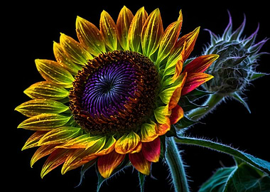 Rainbow Sunflower
