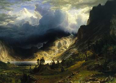 Mountain Landscape with Storm Clouds