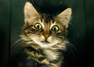 Surprised Cat Close-Up
