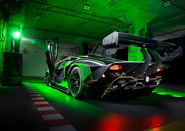 Lamborghini Scuderia Rear View