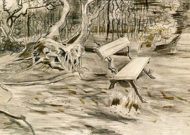 Park Bench Sketch