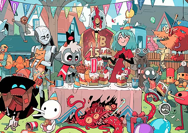 Birthday Party Cartoon