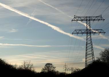 Power Lines and Sky