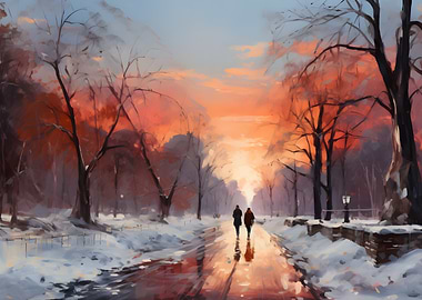 Winter Sunset Stroll