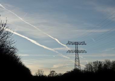 Power Lines and Sky