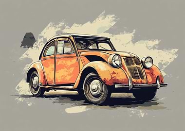 Vintage Car Illustration