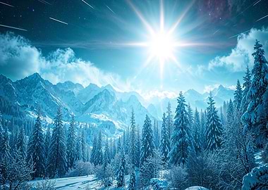Snowy Mountain Landscape