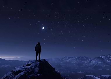 Night Sky Mountaintop