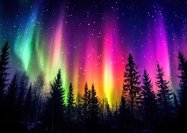 Aurora Borealis Night Sky