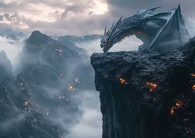 Dragon on Clifftop