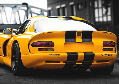 Yellow Dodge Viper GTS