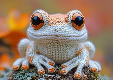 Knitted Frog Toy