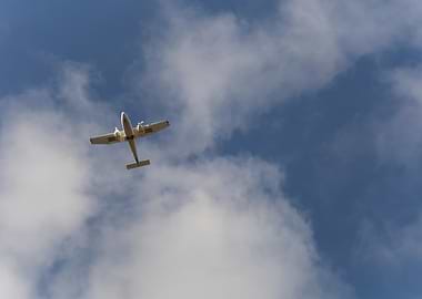 Small Plane in Blue Sky
