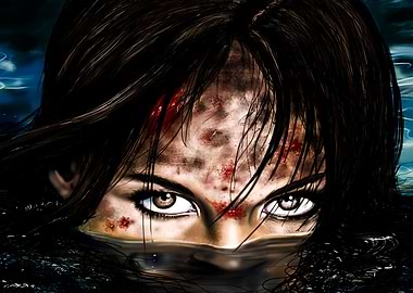 Woman with Bloodstains