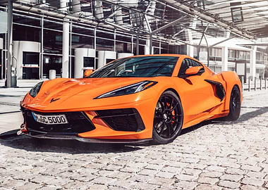 Orange Corvette C8