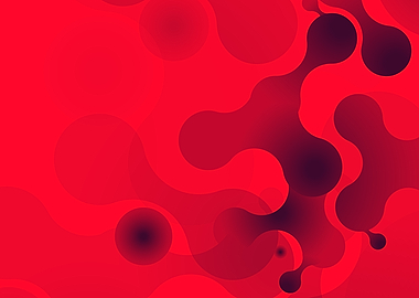 Abstract Red and Black Shapes